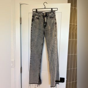 Zara slit denim • size 4 • gray
